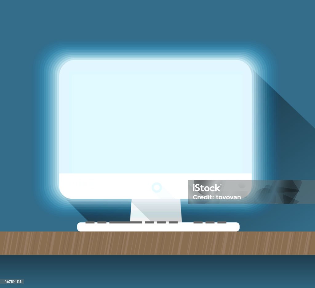 Simple Design For Computer Modern Personal Computer Flat Design Illustration Layout For A Content ...