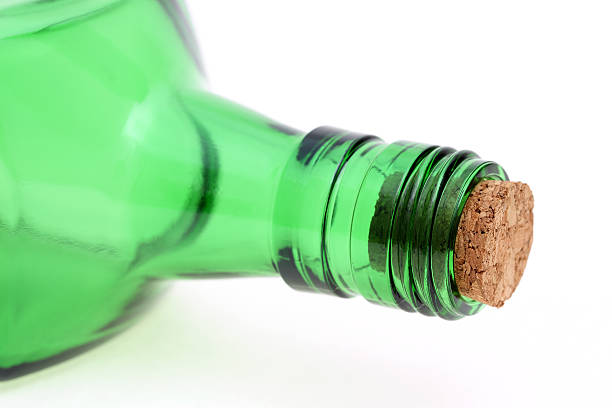 istock green glass bottle with cork stopper 467815158