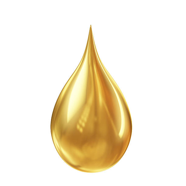 istock golden oil droplet isolated on white background 467817198
