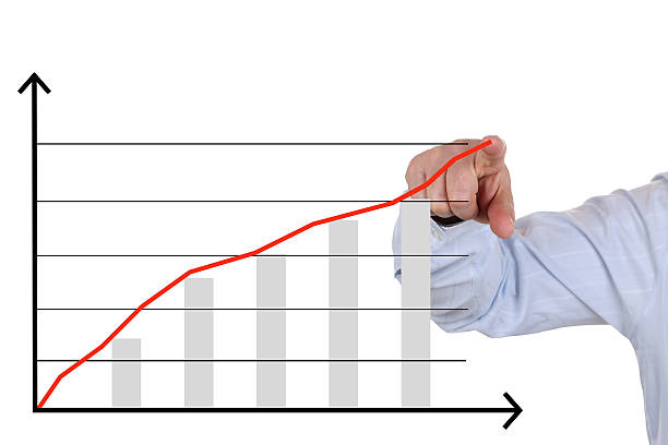istock Businessman showing a business analysis, success growth chart 467817354