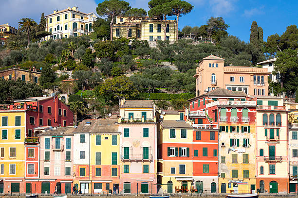 Portofino view. Color image stock photo