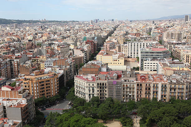 istock Aerial view Barcelona, Spain 467817798