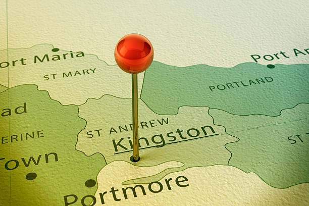 istock Kingston Map City Straight Pin Vintage 467819035