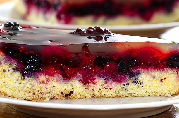 istock Jelly cake with fruits, raspberry blueberry, blackberry 467819248