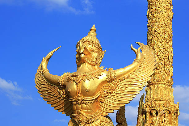 istock Golden Garuda Thai style statue art 467820317