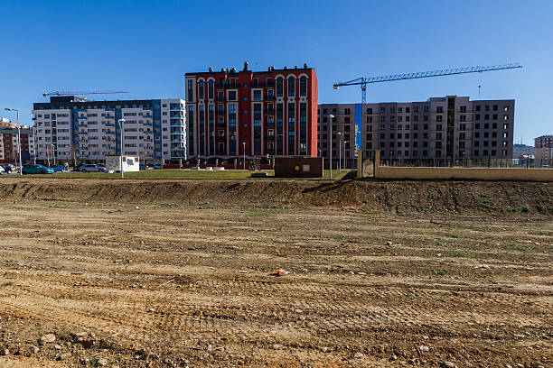 Housing Estate under Construction - Urbanizacion en Contruccion stock photo