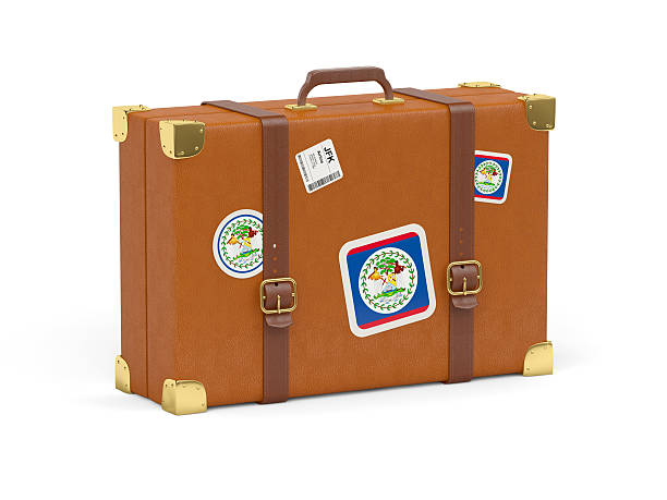 istock Suitcase with flag of belize 467824232