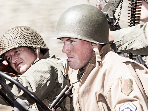 istock WWII Soldiers in a Jeep 467824835