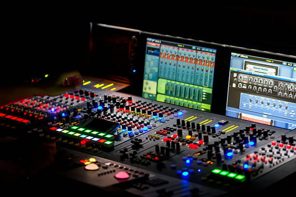 istock Mixing console, or audio mixer,shallow dof 467825088
