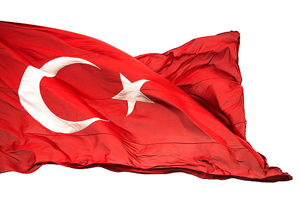 Turkish flag waving in the wind