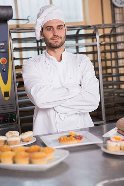 istock Portrait of smiling worker behind the dessert 467826626