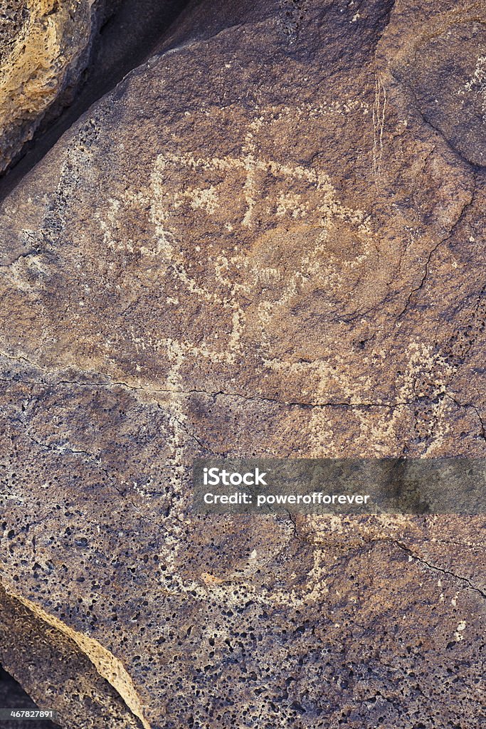 Homem pictograma-Monumento nacional de Petroglyph - Royalty-free Acabado Foto de stock