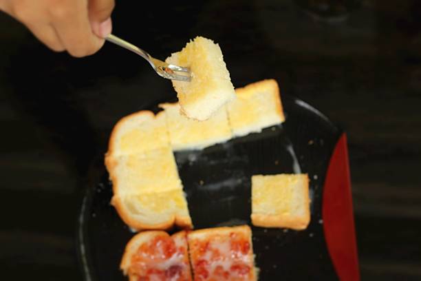 istock Bread, butter and strawberry jam 467828928