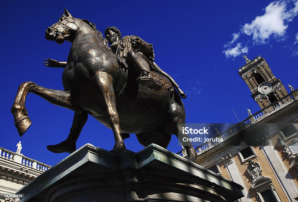 Marco Aurelio scultura a Roma, Italia - Foto stock royalty-free di Marco Aurelio