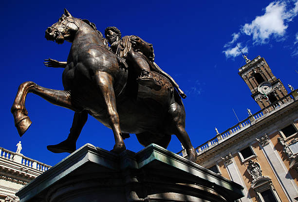 istock Marcus Aurelius sculpture in Rome, Italy 467828939