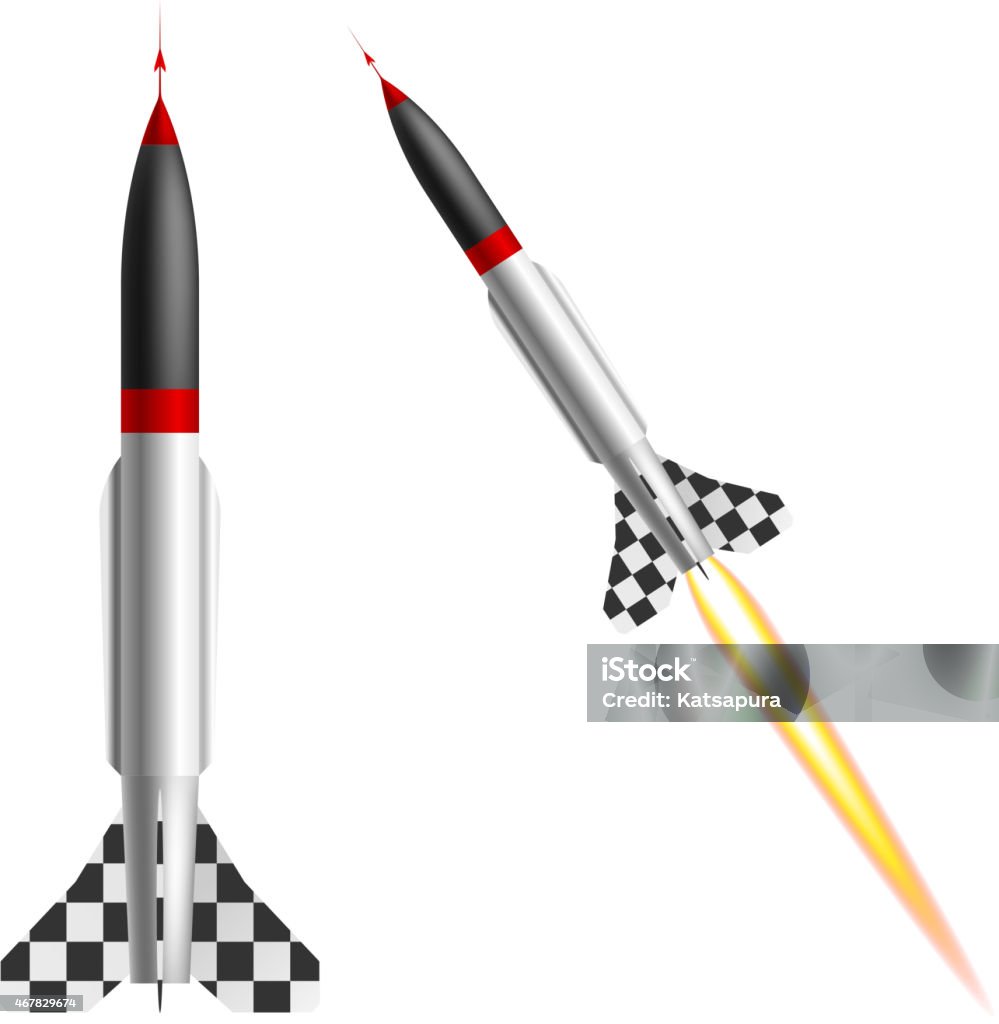 Rockets on a white background. Vector illustration 2015 stock vector