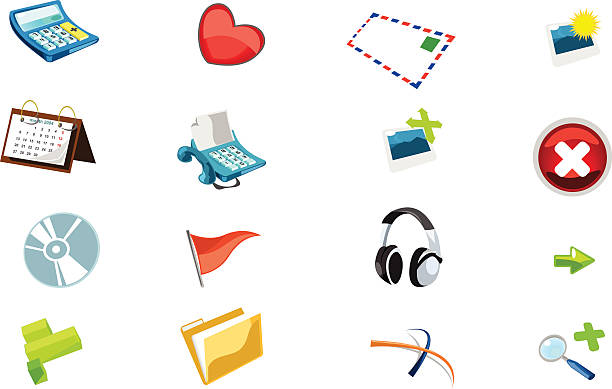 Modern 3D icons vector collection vector art illustration