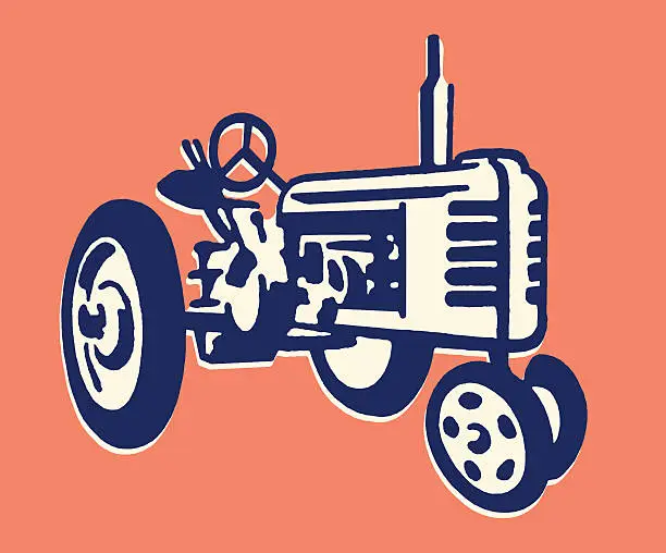 Vector illustration of Tractor