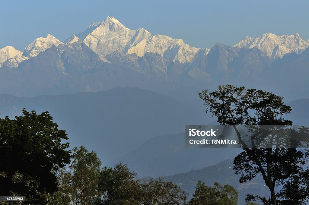 Kanchenjunga Горный хребет, Сикким - Стоковые фото Без людей роялти-фри