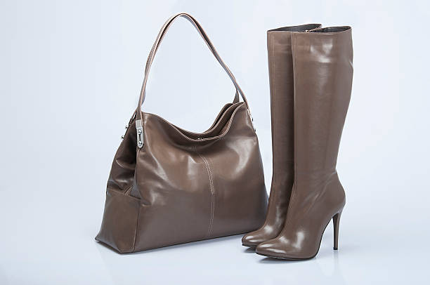 istock High Heeled Female Boots And Bag 467834455