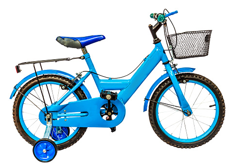 children's bicycle isolate white background with clipping path