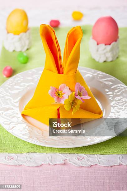 Easter Table Setting Stock Photo - Download Image Now - Beauty, Beauty In Nature, Bouquet