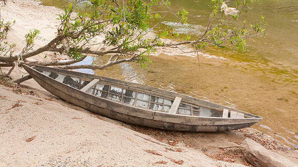 istock Small rowing boat on the shore of a river 467839891