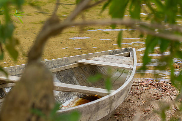 istock Small rowing boat on the shore of a river 467839965