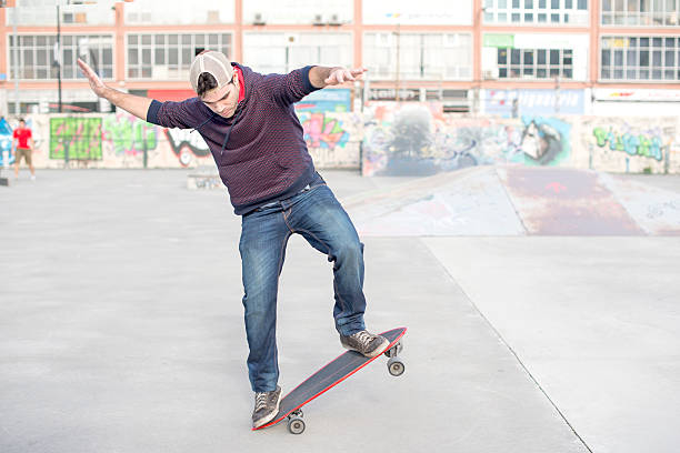 istock Skateboarder in action in the skate park. 467847377