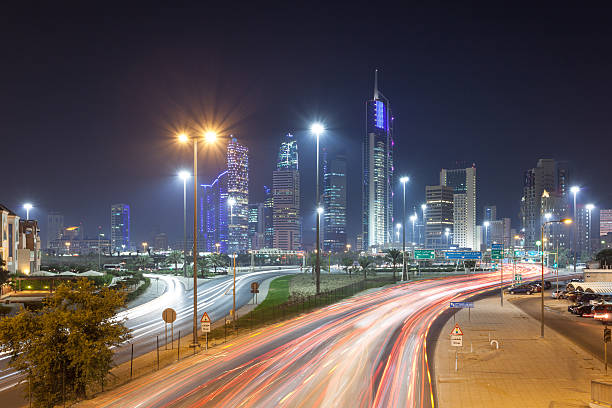 istock Illuminated view of Kuwait City's cityscape 467848280