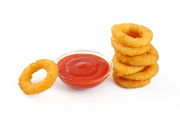 istock Onion rings and ketchup. 467848990