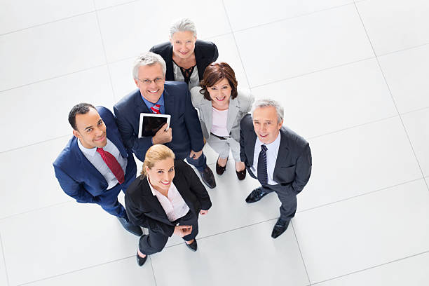 istock Group of smiling business people 467849470