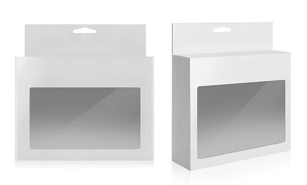 istock Illustration of white product package box with window 467850891