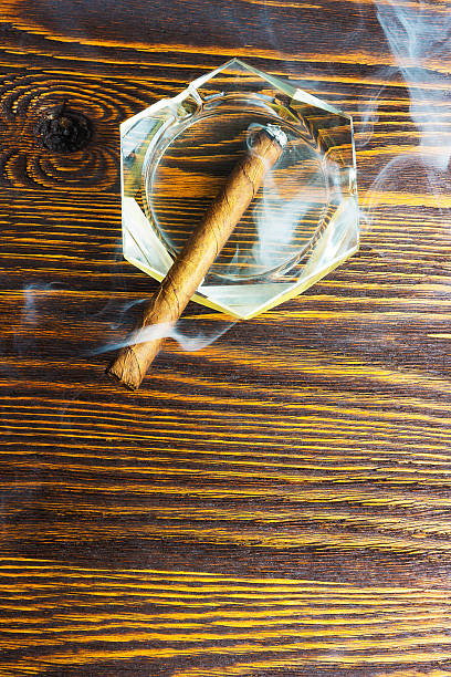 istock Cigar ashtray all the smoke 467852582
