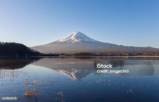 Mount Fuji From Lake Kawaguchiko Stock Photo - Download Image Now - Dawn, Horizontal, Japan