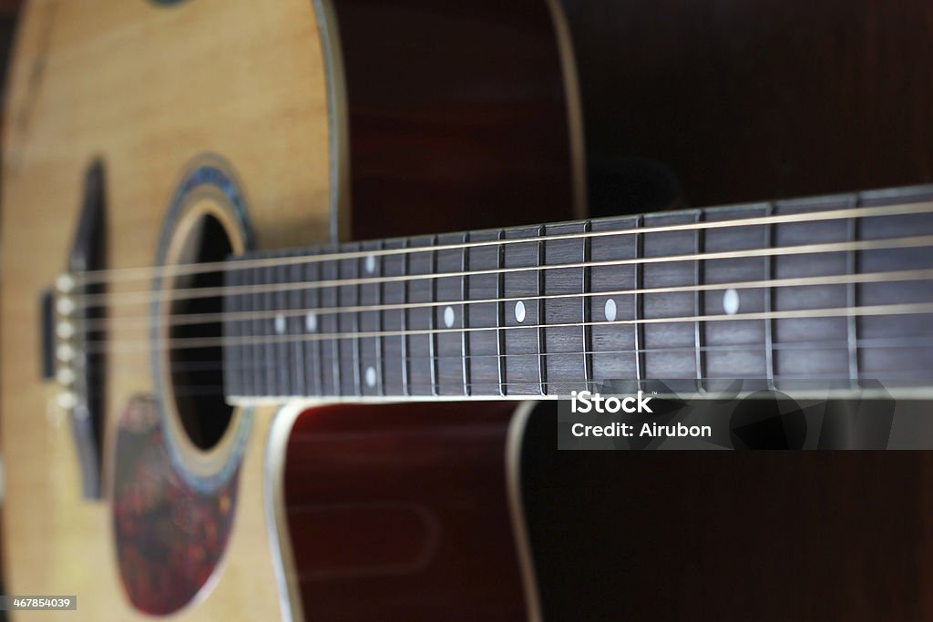 classic wooden acoustic guitar close up  classic wooden acoustic guitar Acoustic Guitar Stock Photo