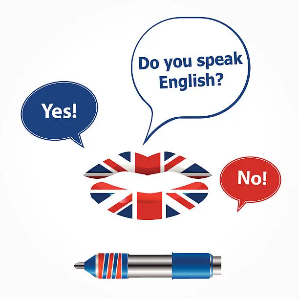 Vector illustration of do you speak english
