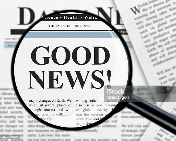 Good News Headline Stock Photo - Download Image Now - Good News, Storytelling, Newspaper