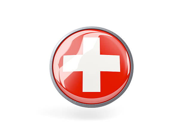 istock Round icon with flag of switzerland 467859038