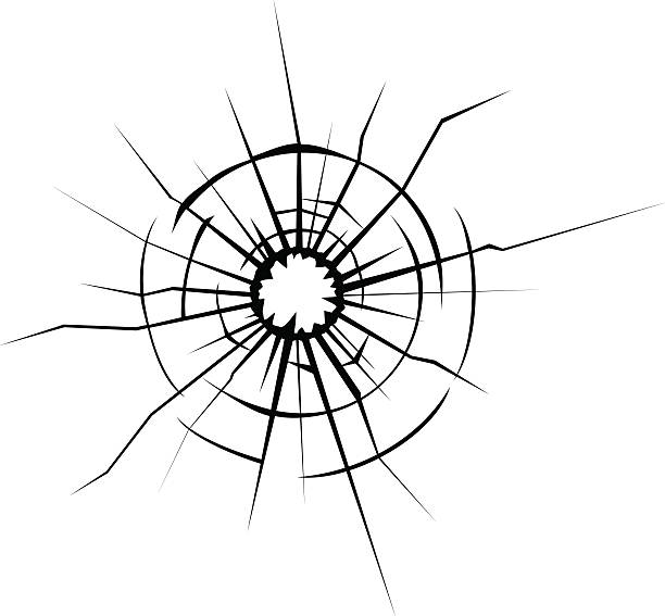Broken glass cracks Broken glass cracks mirror object patterns stock illustrations
