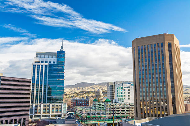 istock Downtonwn Boise Idaho and capital 467863180