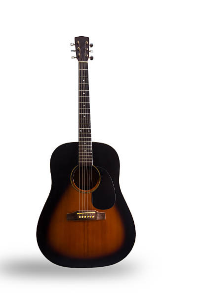 istock Acoustic guitar on a white background. 467863312