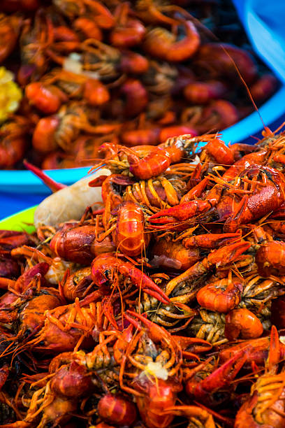 istock Two Big Bowls Crawfish Piled high Corn and Potatoes 467863366