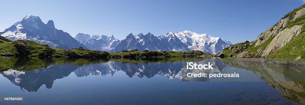 Mont Blanc Mont Blanc reflected in Cheserys Lake, Mont Blanc Massif, Alps, France Mont Blanc Stock Photo