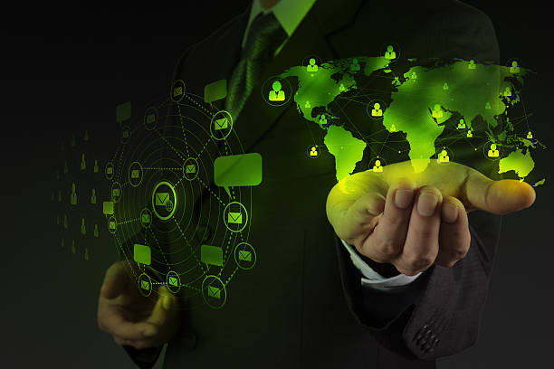 istock businessman working with new modern computer show social network 467866107