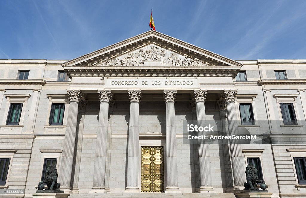 Frente Fachada do Congresso em Madrid Espanha - Royalty-free Congress of Deputies Foto de stock