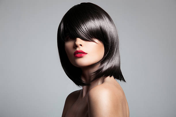 istock Beautiful brunette model with perfect glossy hair. 467867446