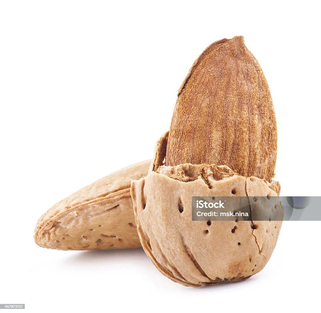Almonds Almonds isolated on a white background Almond Stock Photo