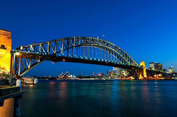 istock Sydney Harbour Bridge and Opera House at night 467872937