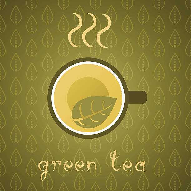 ilustrações de stock, clip art, desenhos animados e ícones de chá verde poster - tea cup tea green tea chinese tea